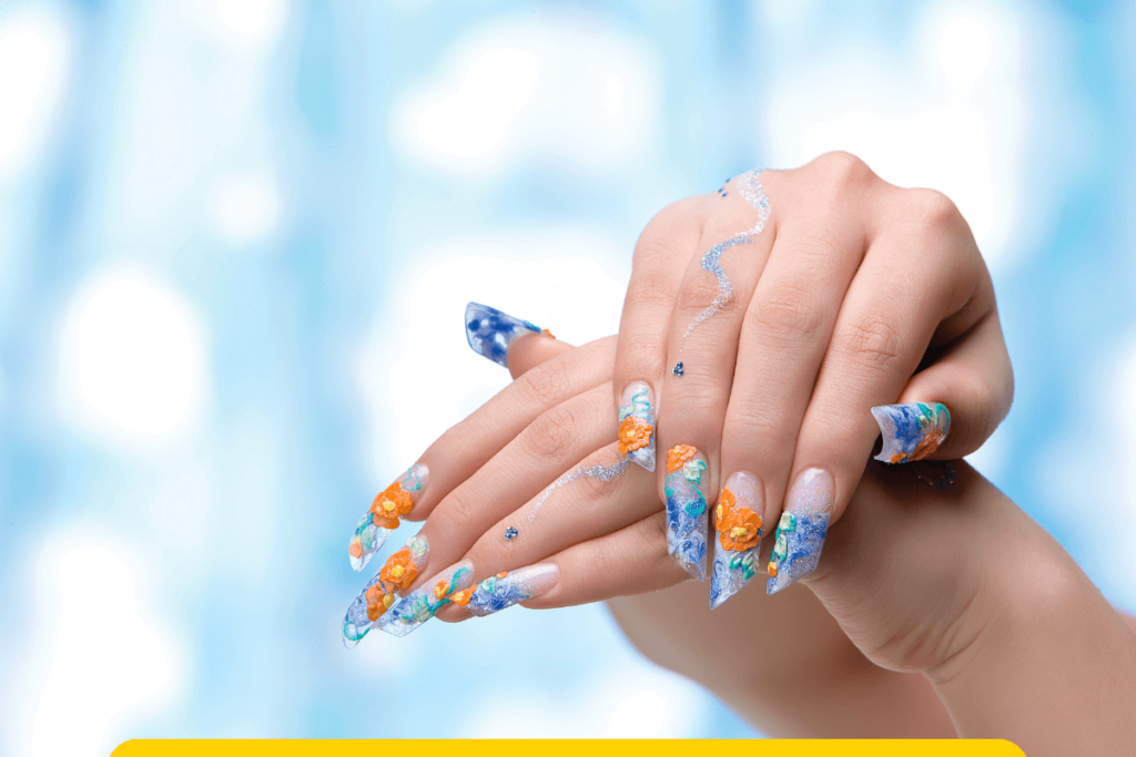 Unhas Decoradas com Desenhos Florais